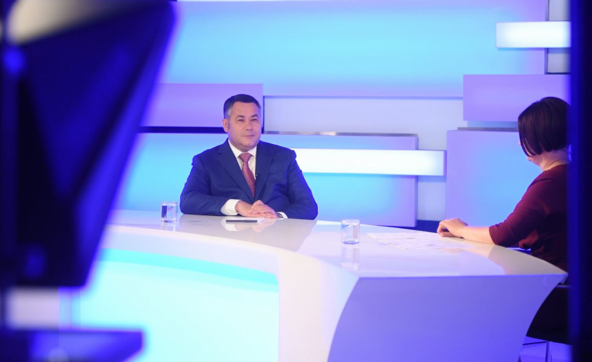 Оформление ковид-паспортов обсудили с главой региона в эфире телеканала «Россия 24» Тверь