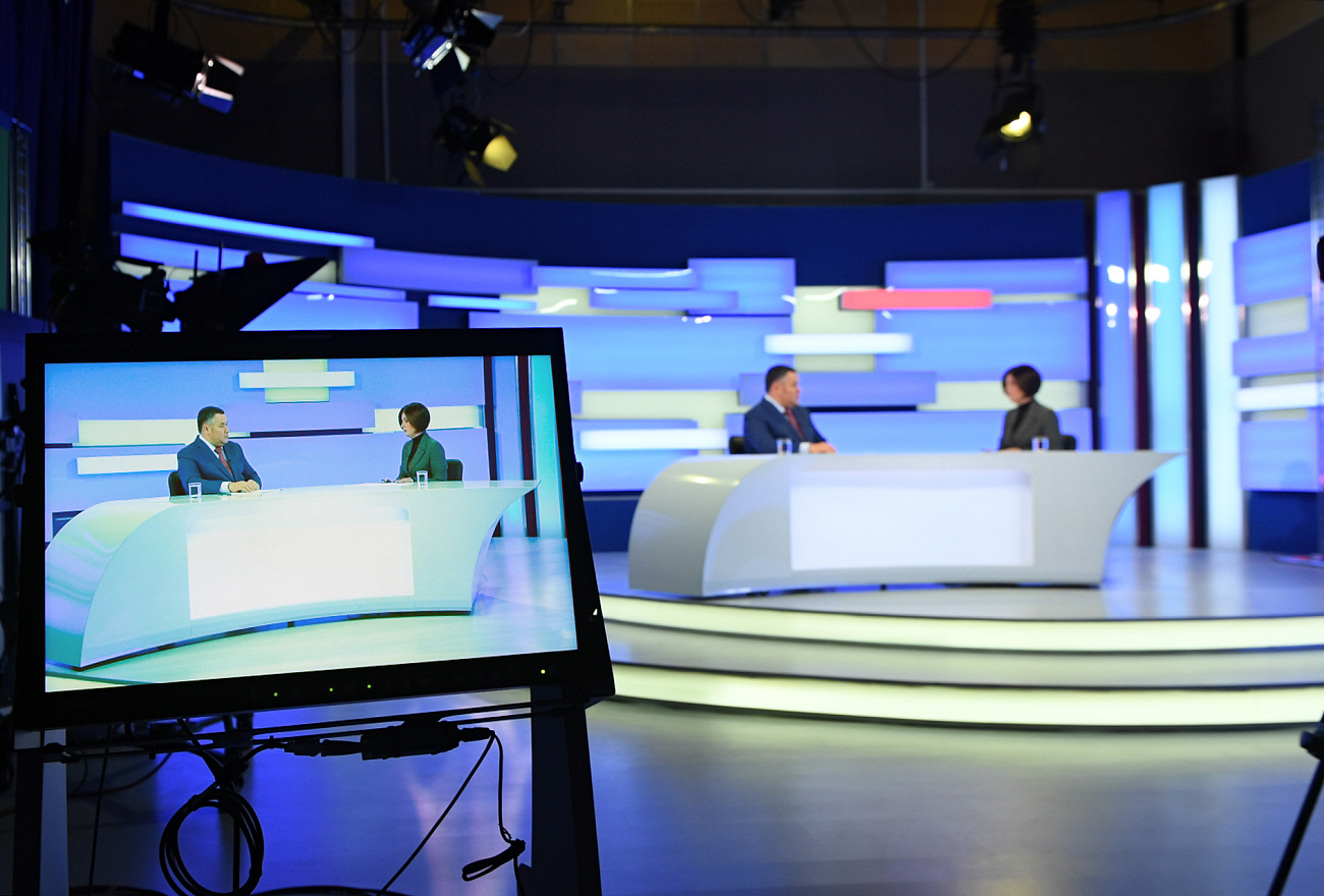 Игорь Руденя ответил на актуальные вопросы в Прямом эфире на телеканале «Россия 24» Тверь